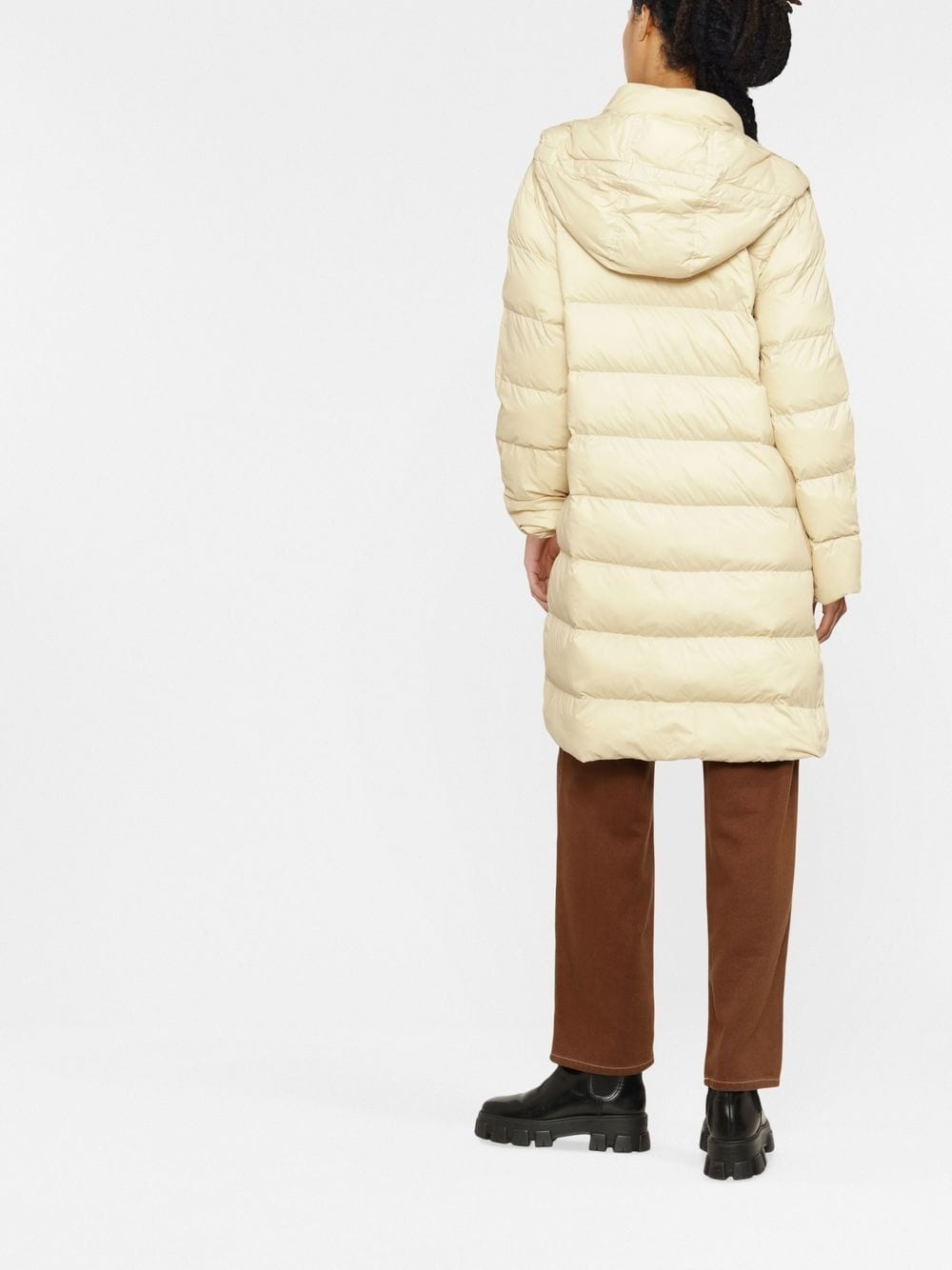 zip-fastening padded coat - 4