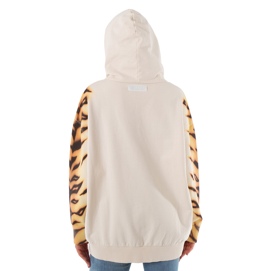 Stella McCartney Ladies Magnolia Tiger Print Cotton Hoodie - 6