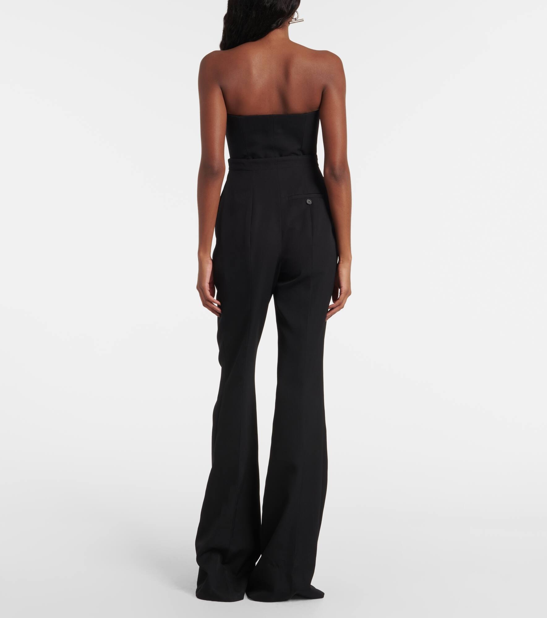 High-rise wool flared pants - 3
