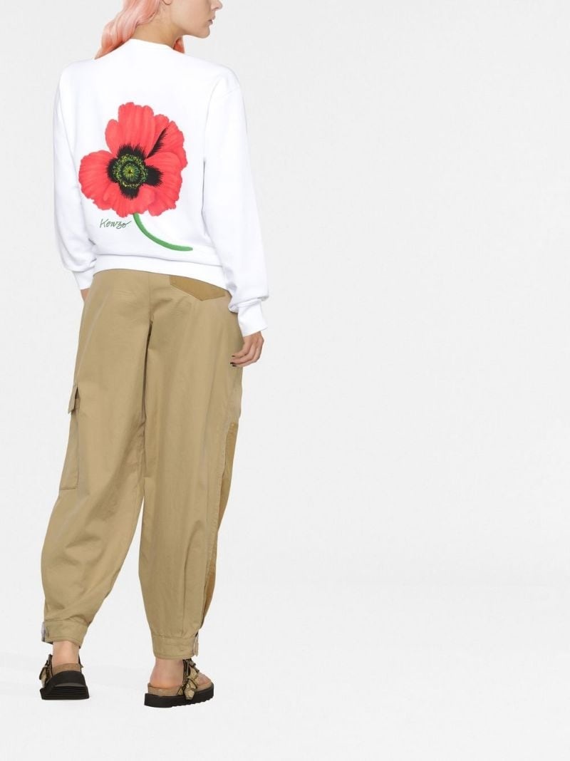 Poppy-print cotton sweatshirt - 2