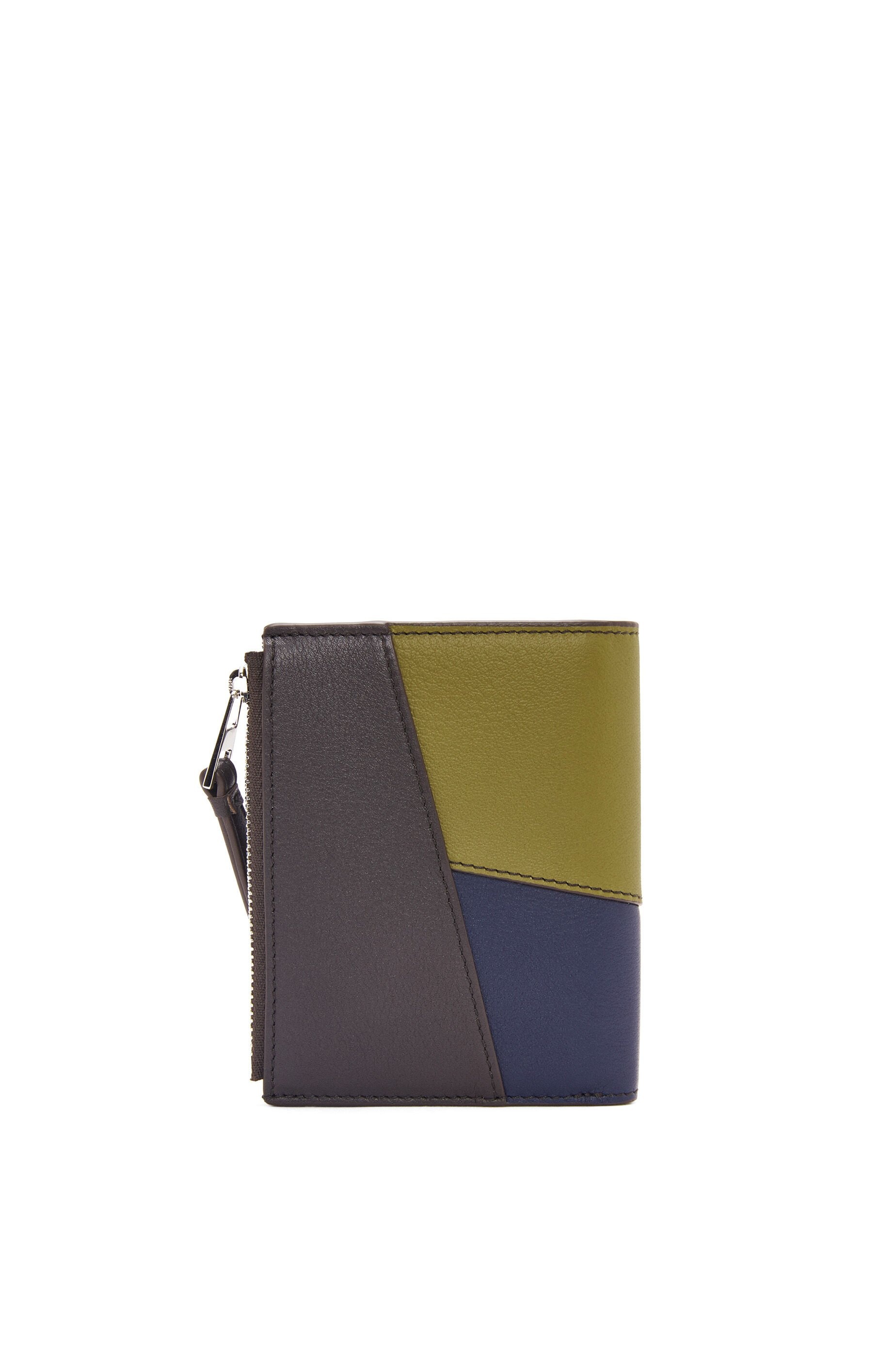 Puzzle slim compact wallet in classic calfskin - 4