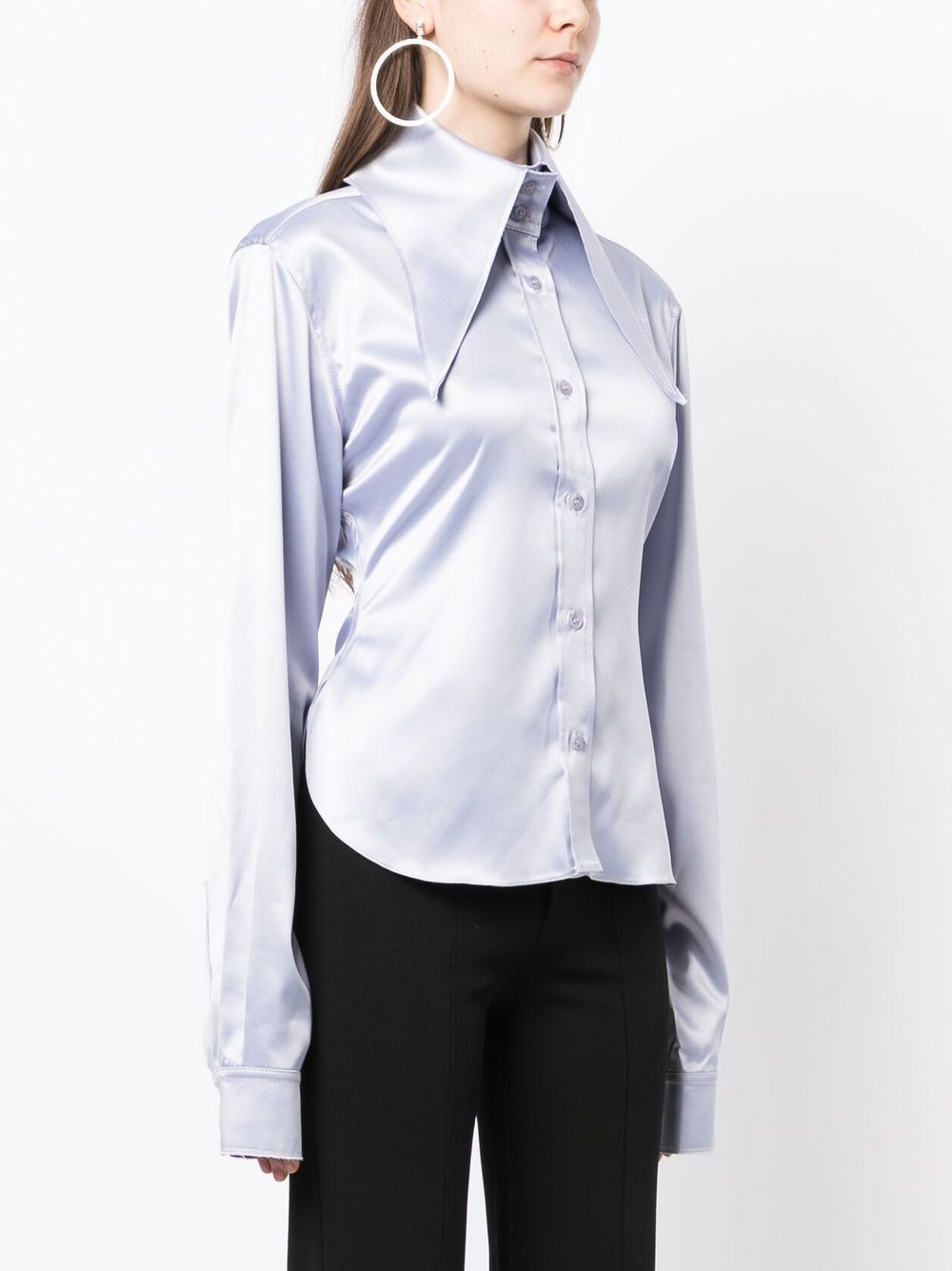 Ione oversize-collar shirt - 3