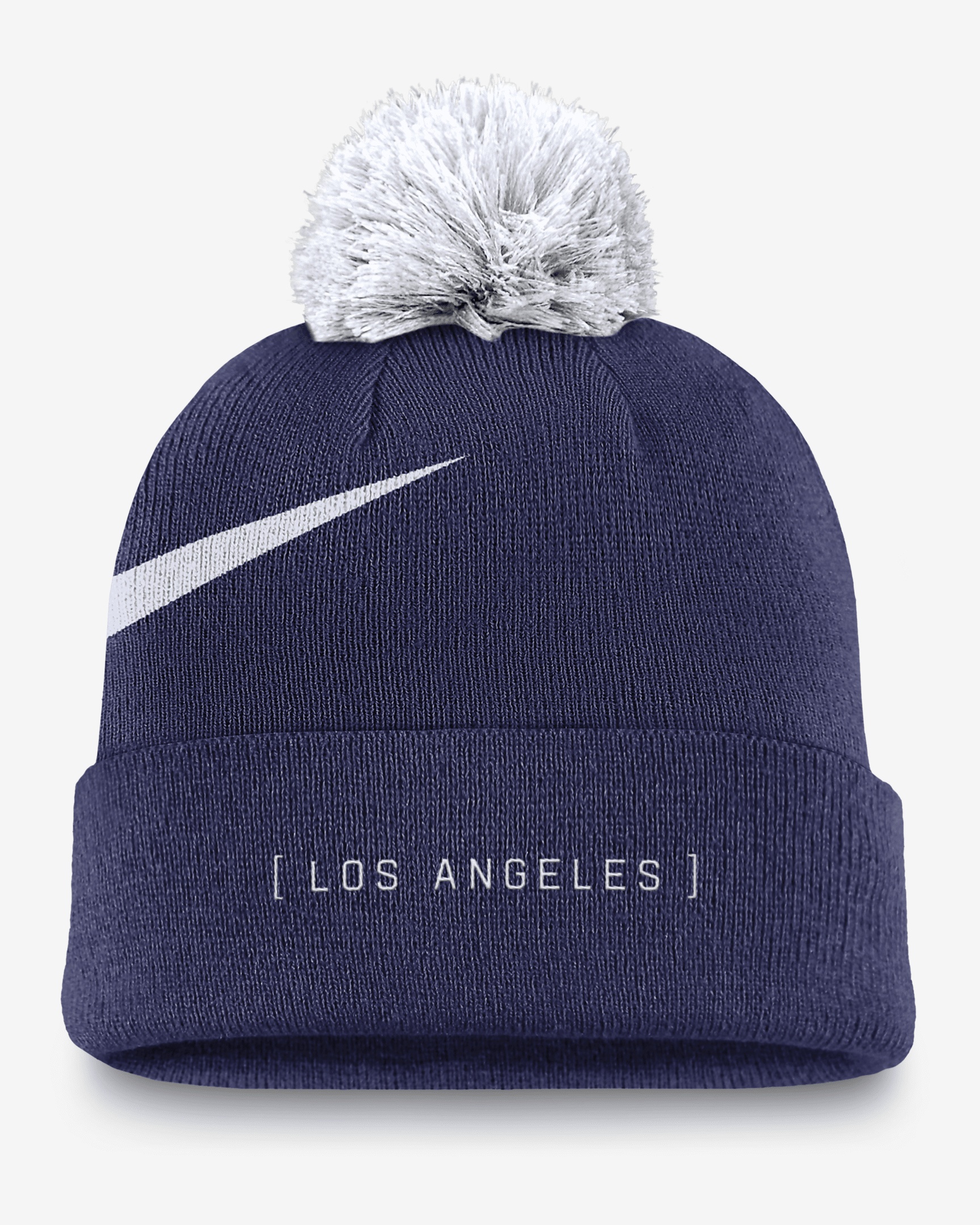 Los Angeles Dodgers Peak Men's Nike MLB Cuffed Pom Beanie - 2