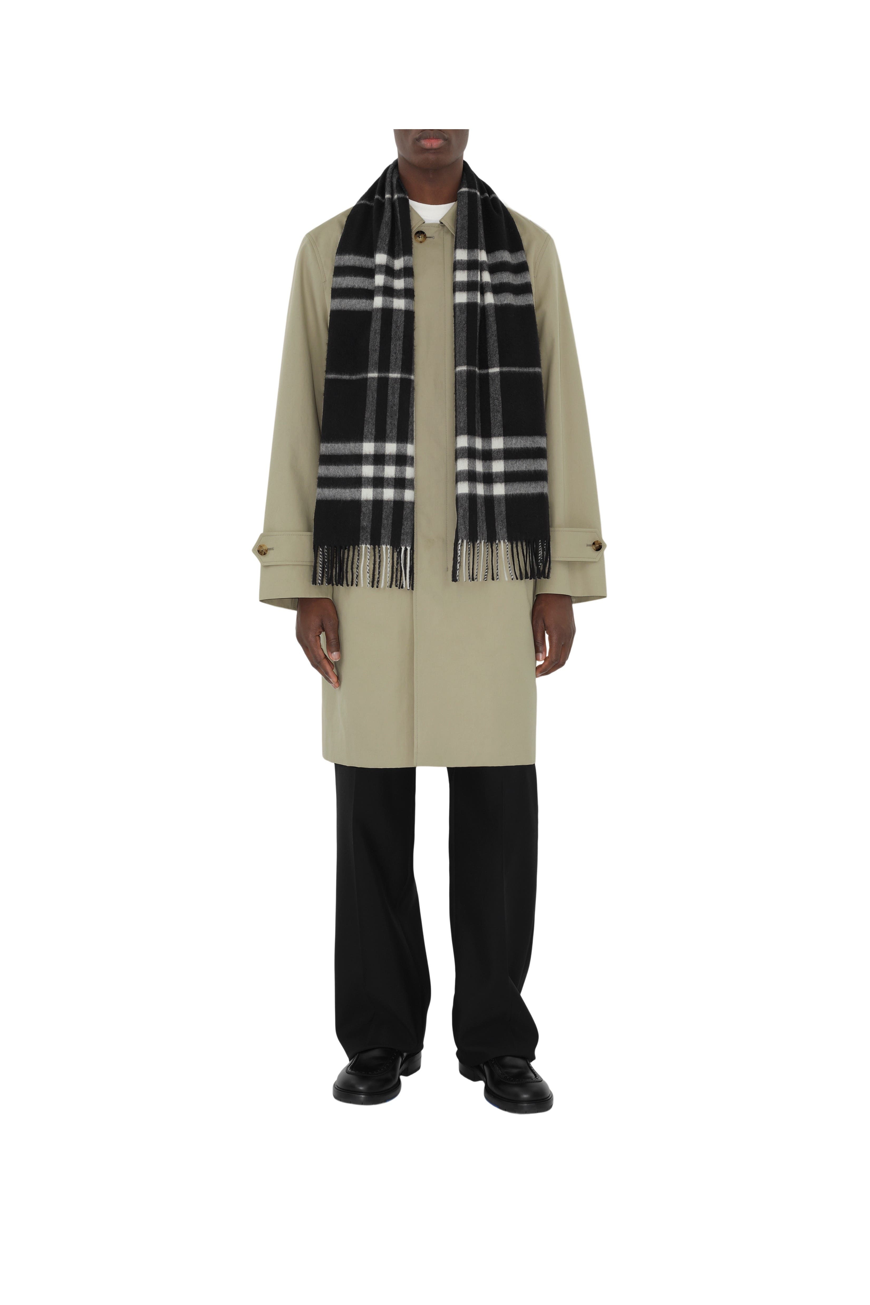 burberry Check Cashmere Scarf in Black/calico at Nordstrom - 3