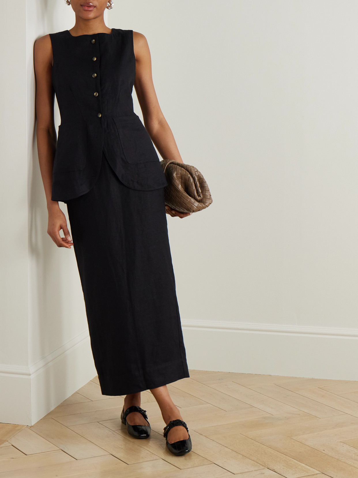 Emma Linen Midi Skirt - 2
