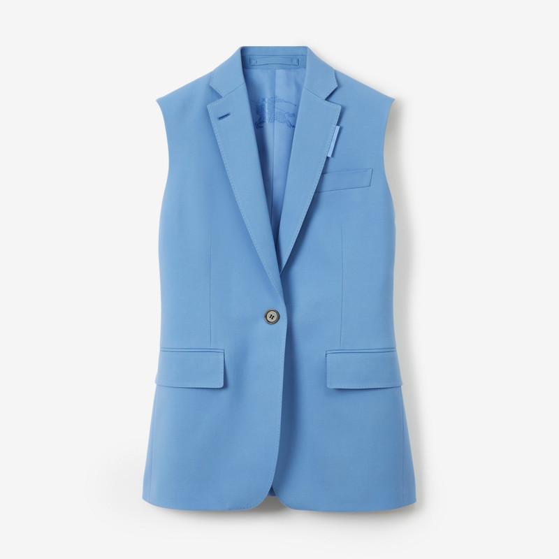Sleeveless Wool Tailored Jacket - 1