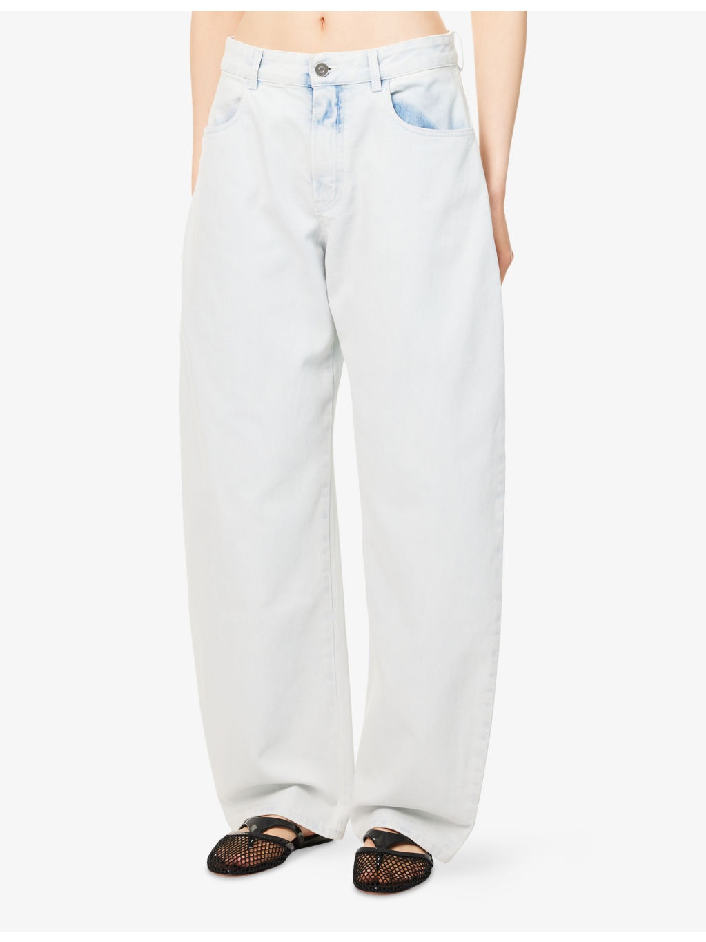High-Rise Wide-Leg Denim-Blend Jeans - 3