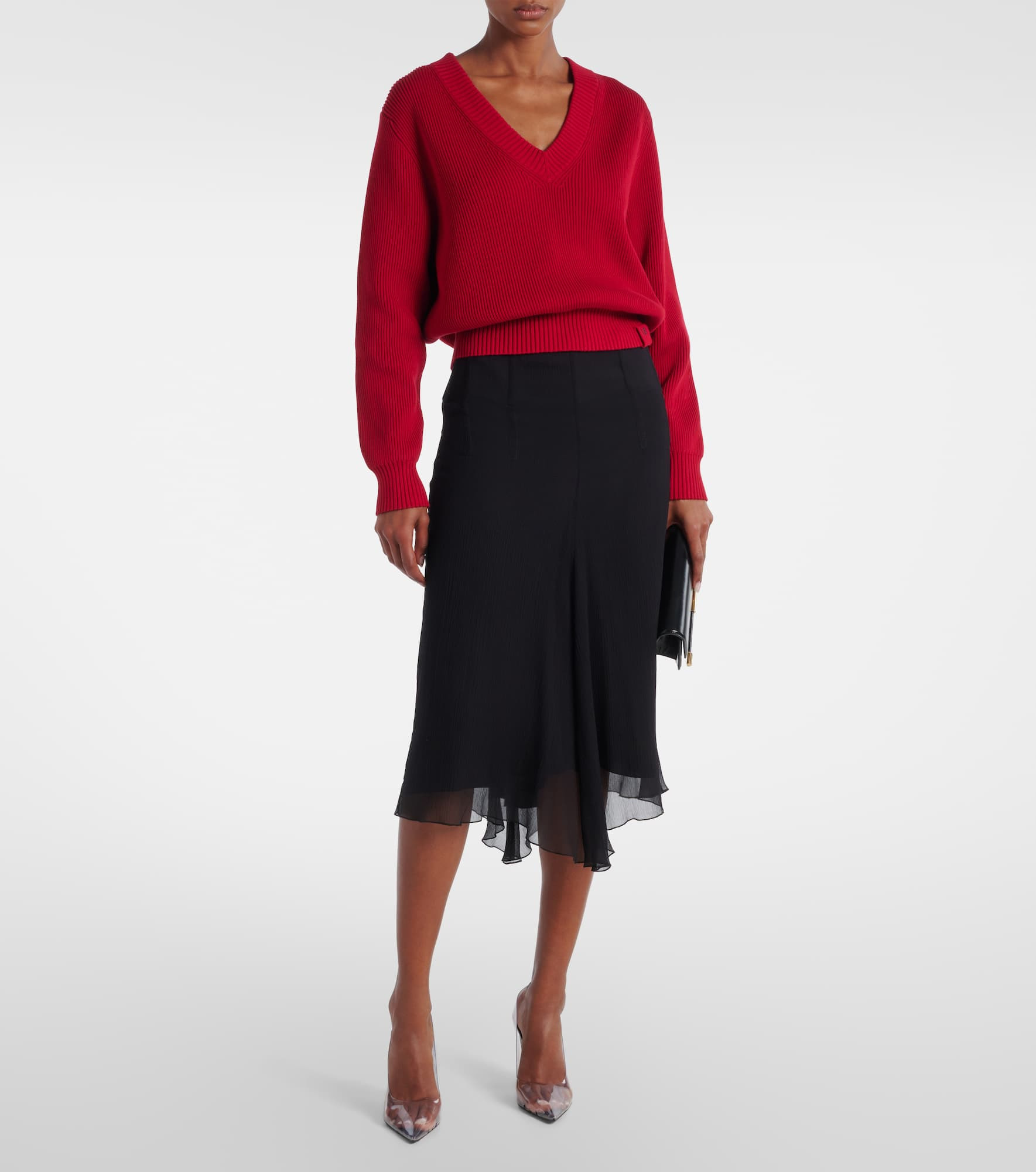 Ribbed-knit cotton and silk-blend sweater - 2