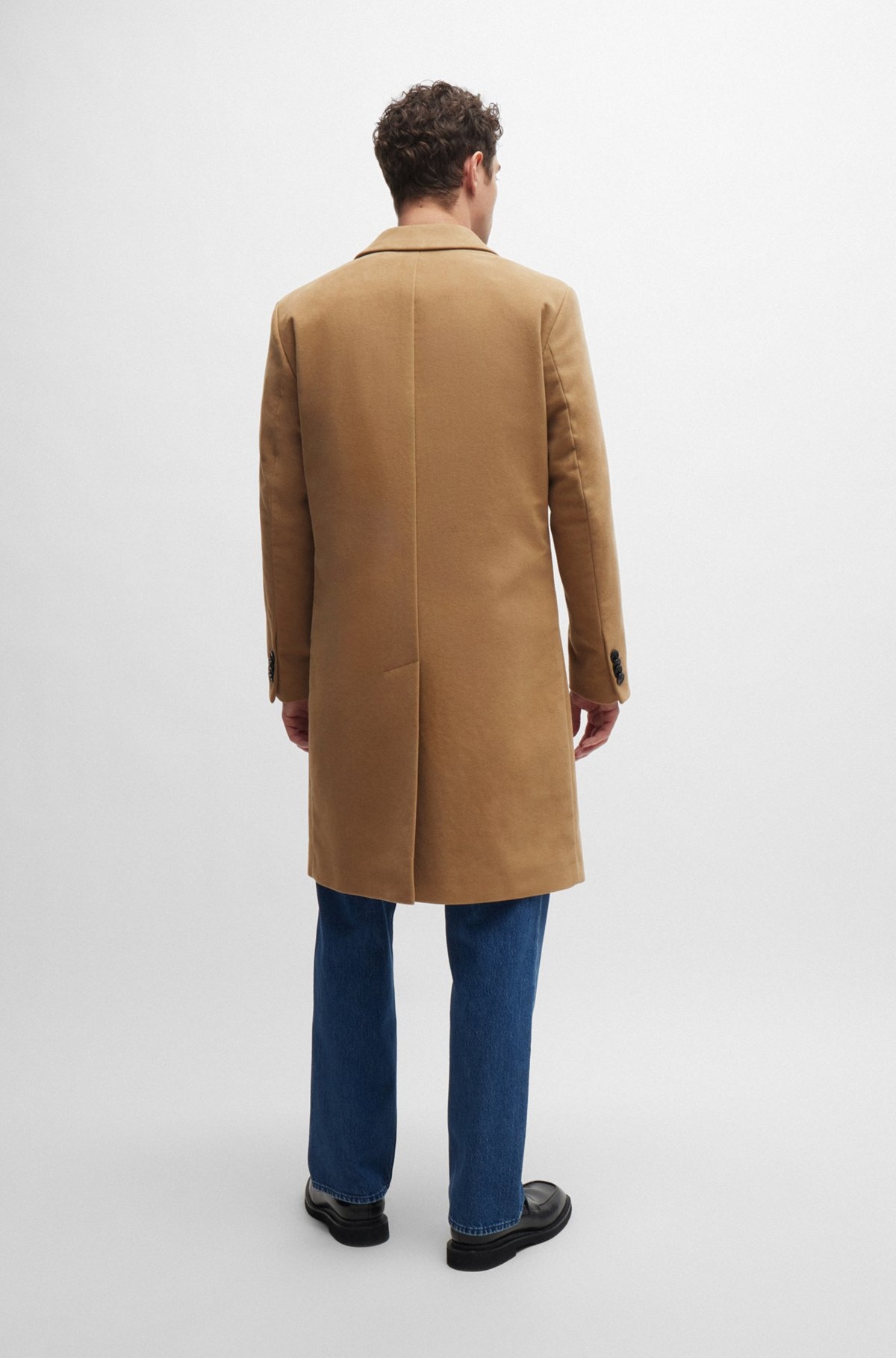 REGULAR-FIT COAT IN MOLESKIN - 5