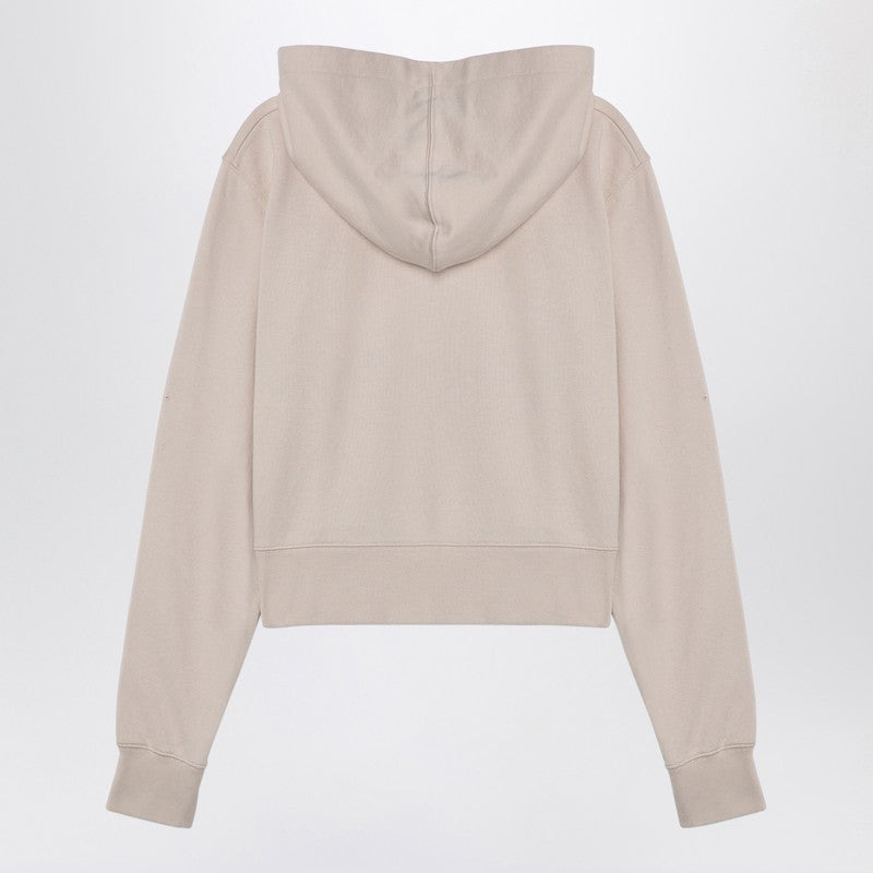 Palm Angels Logo Hoodie Light Beige Women - 2