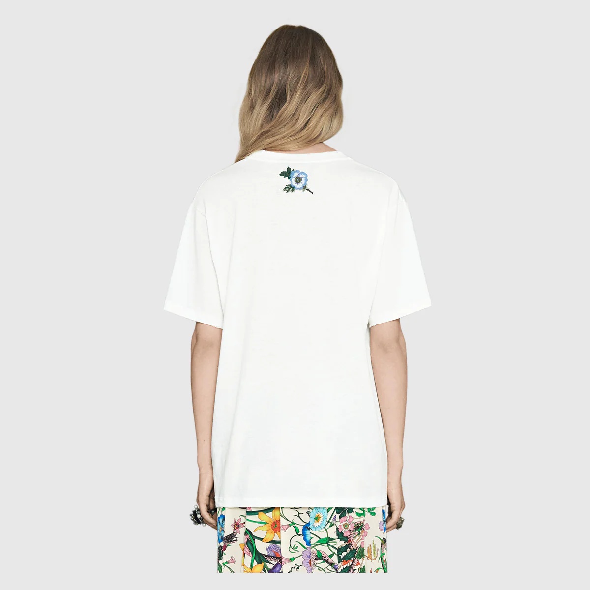 Oversize T-shirt with Gucci logo - 3