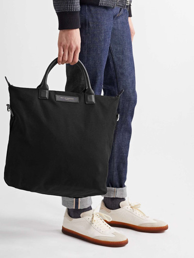 WANT Les Essentiels O'Hare Leather-Trimmed Organic Cotton-Canvas Tote Bag outlook