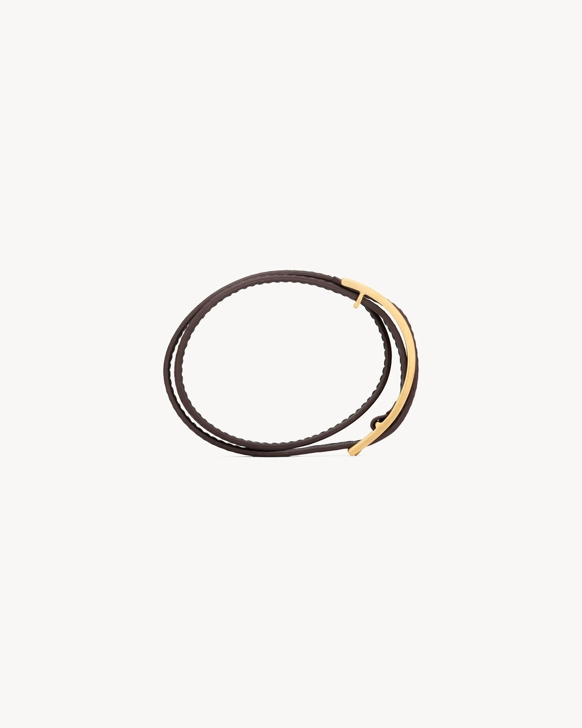 CASSANDRE BUCKLE BRACELET IN LEATHER - 3