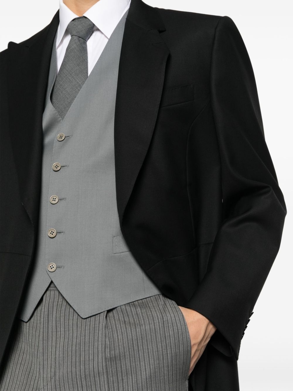 single-breasted wool suit - 6