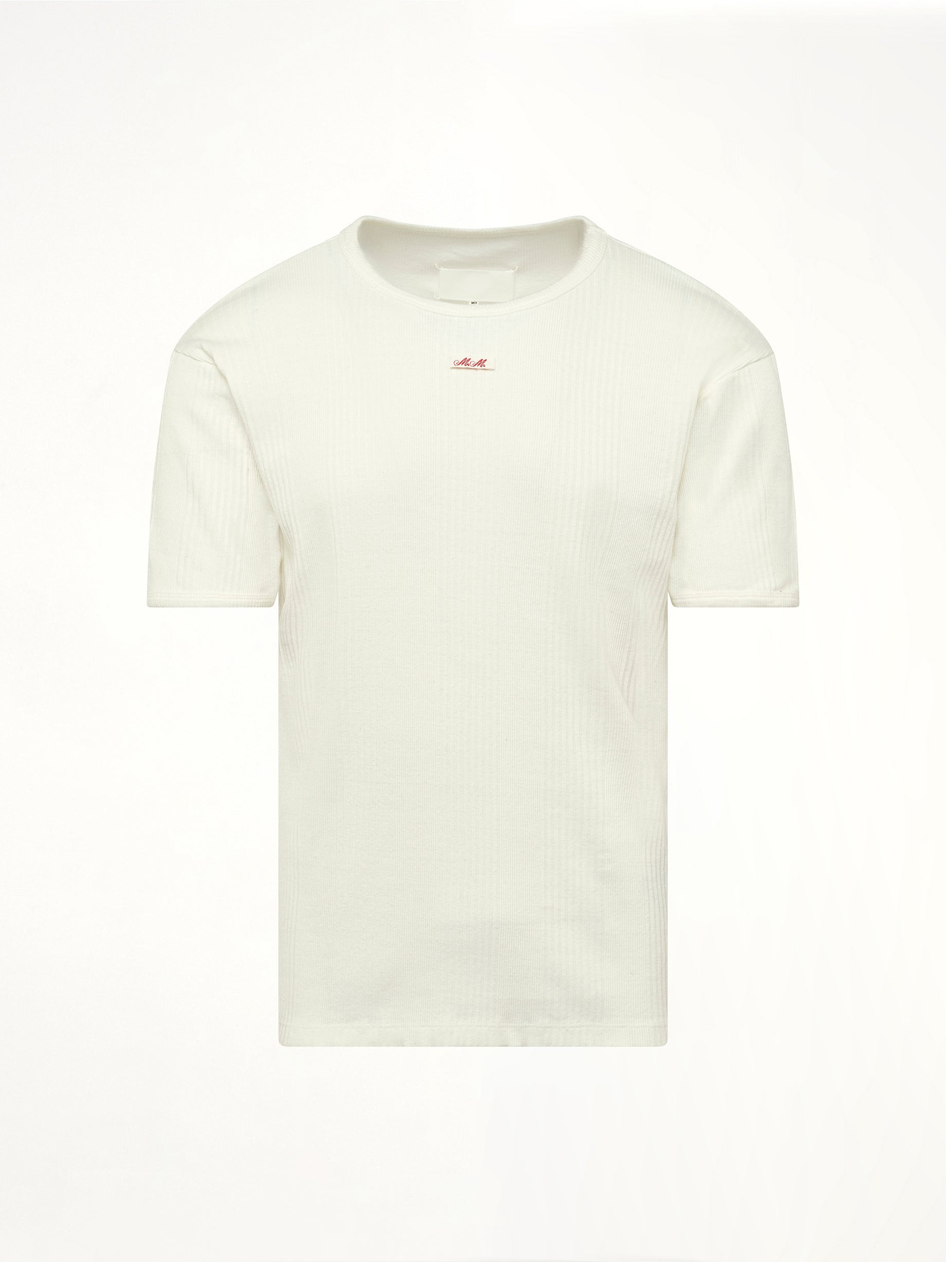 Rib T-Shirt in Off White - 2