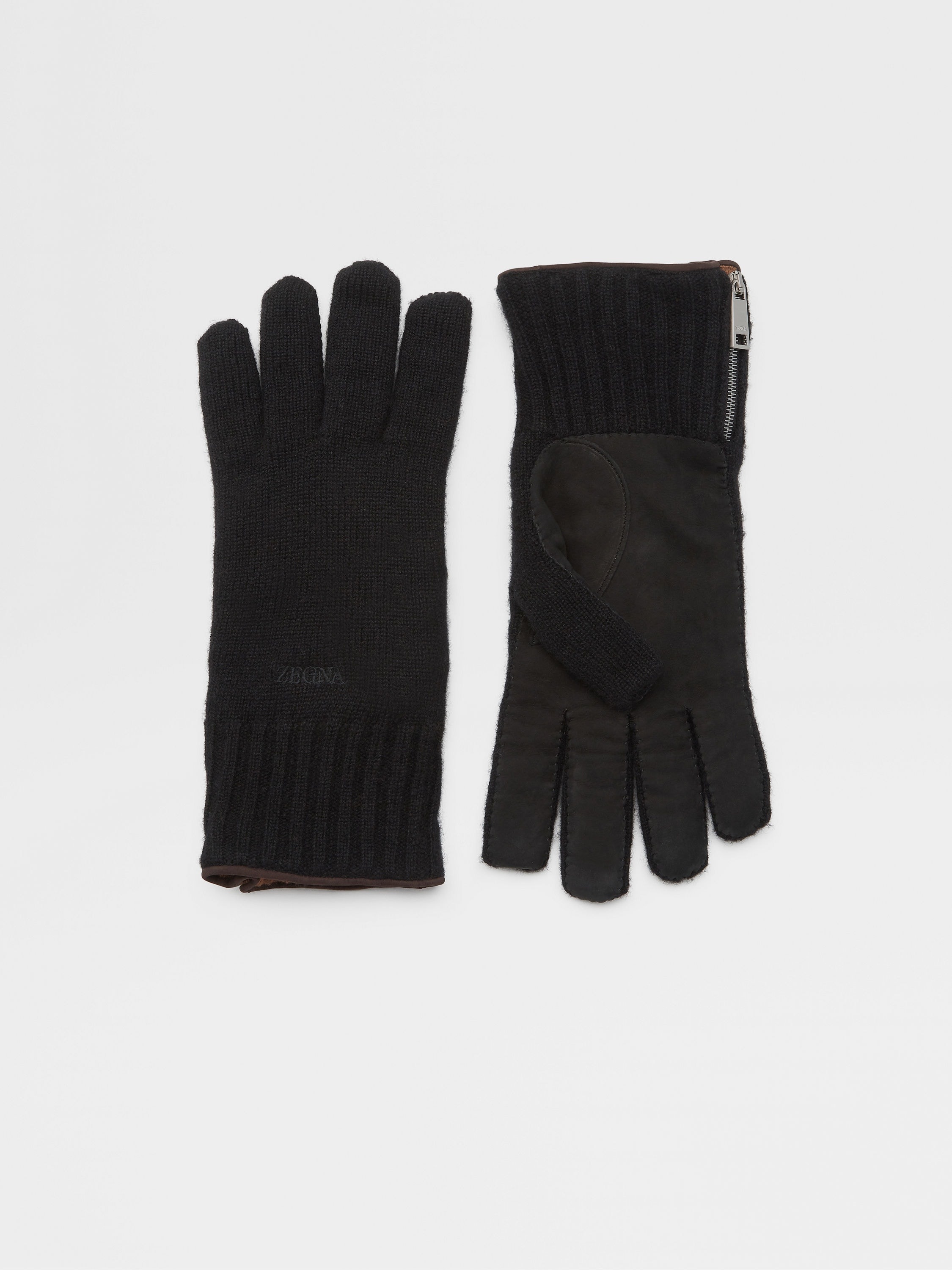 BLACK OASI CASHMERE GLOVES - 1