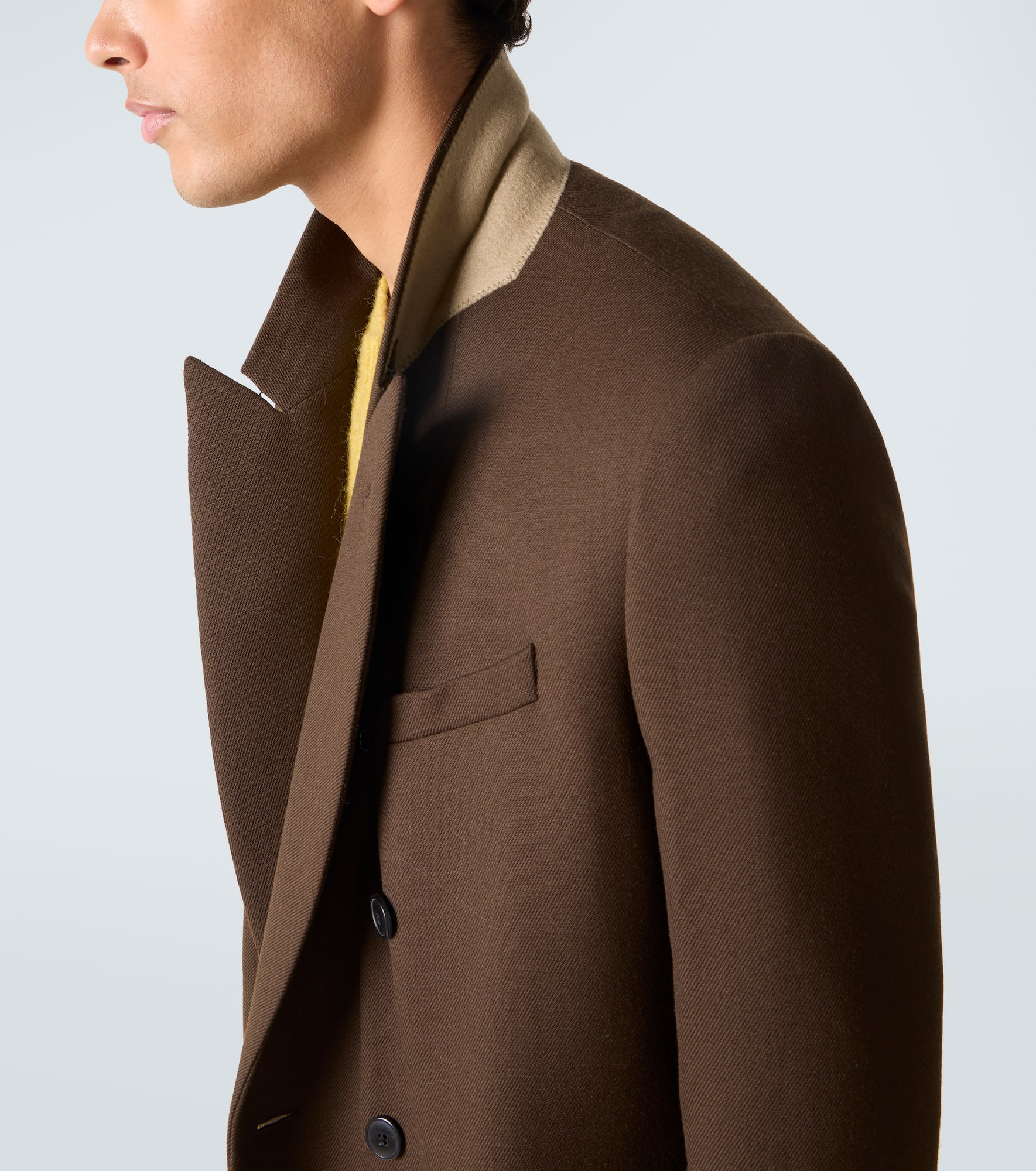 Double-breasted wool coat - 7