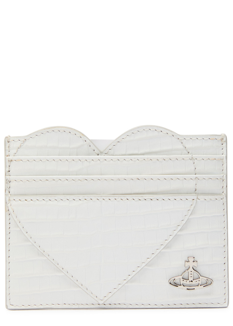 Vivienne Westwood Heart Crocodile-effect Leather Card Holder - 1