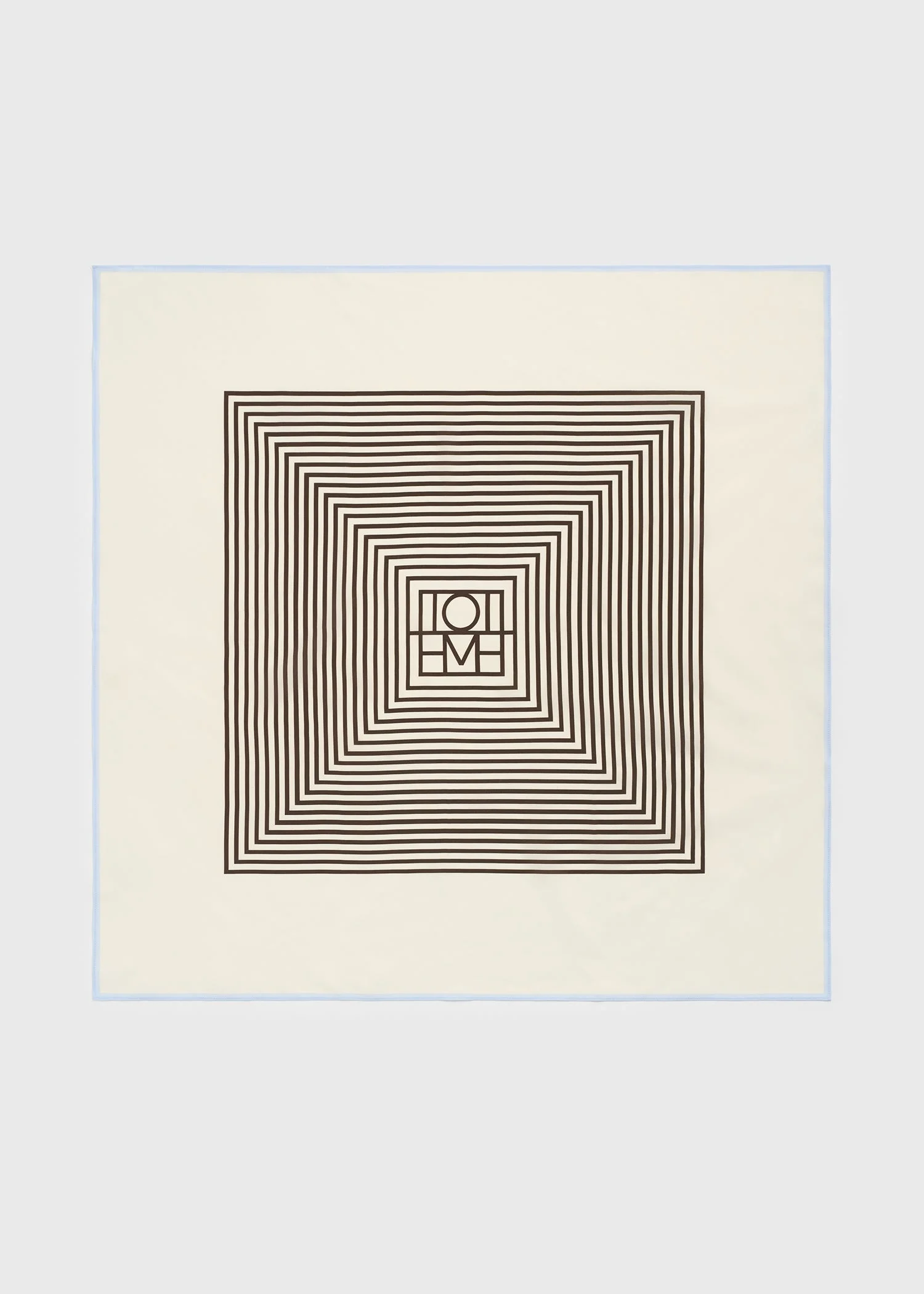 Centered monogram silk scarf macadamia - 1