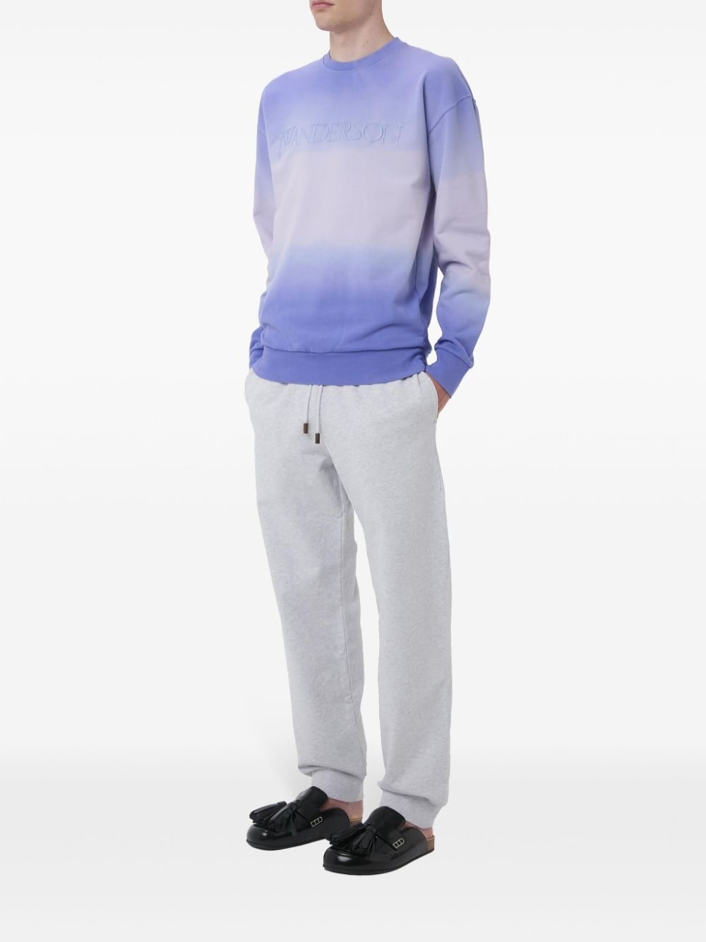 logo-embroidered gradient sweatshirt - 2