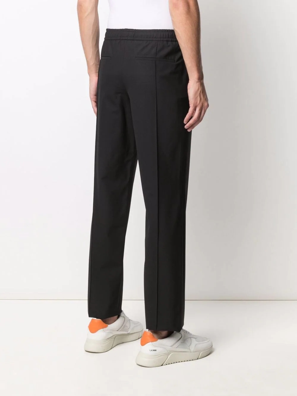 straight leg virgin wool trousers - 4