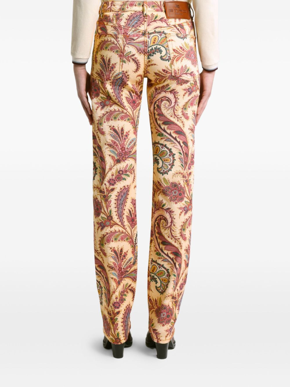 paisley-print straight-leg jeans - 3