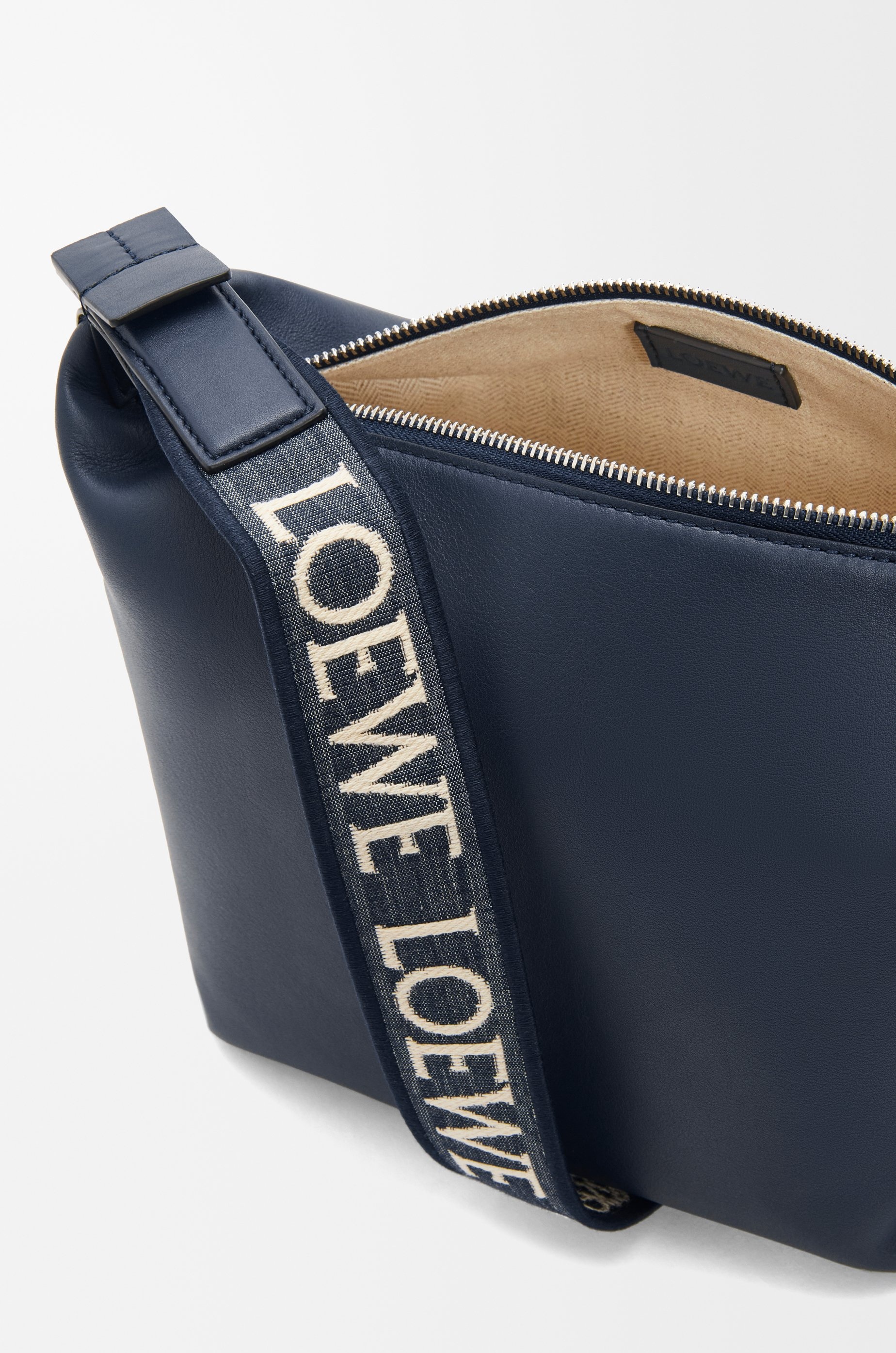 Small Cubi Crossbody bag in supple smooth calfskin and jacquard - 4