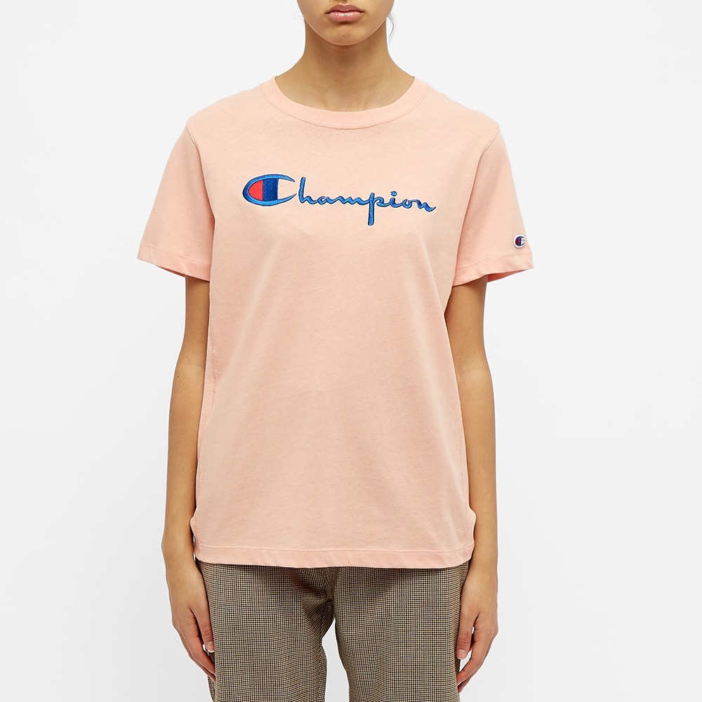 Champion Reverse Weave Women's Large Script Logo Tee - 4