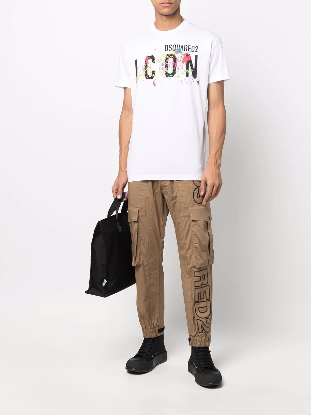 logo-print cargo pants - 2