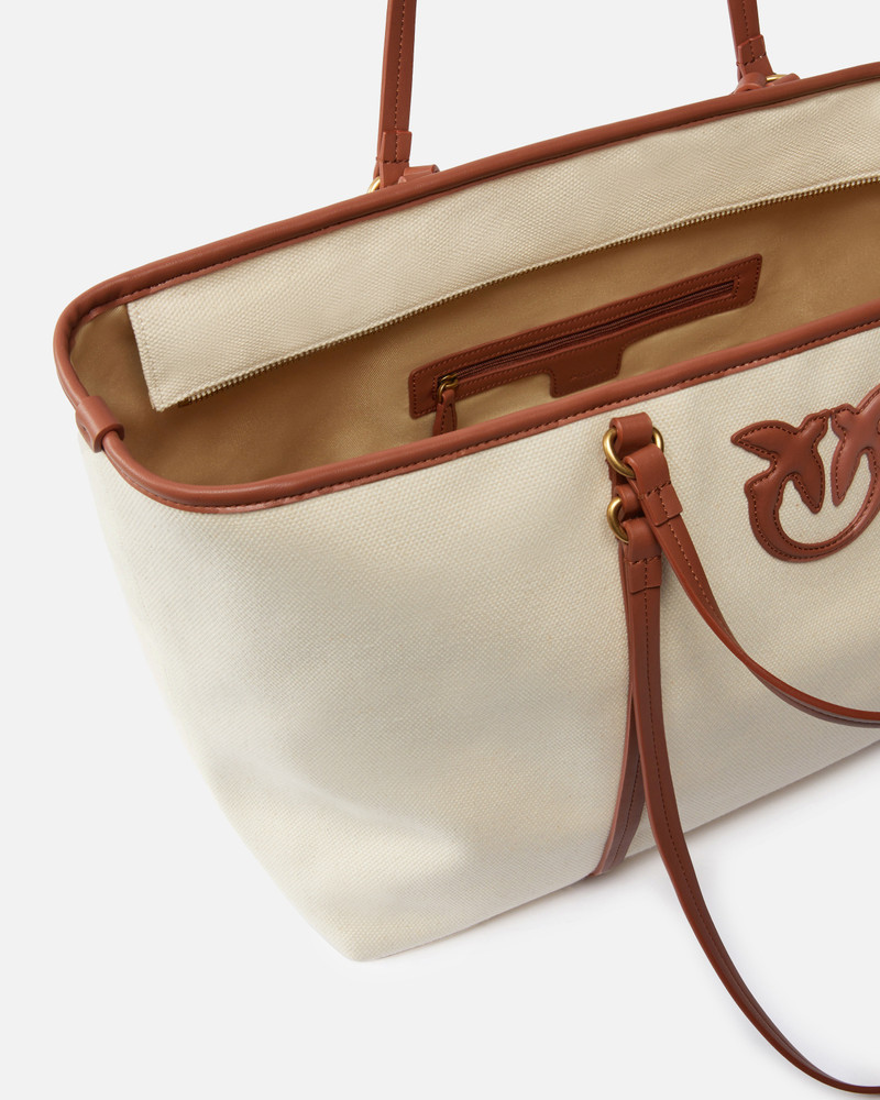 MAXI SHOPPER BAG IN RECYCLED CANVAS WITH DOUBLE HANDLES 4