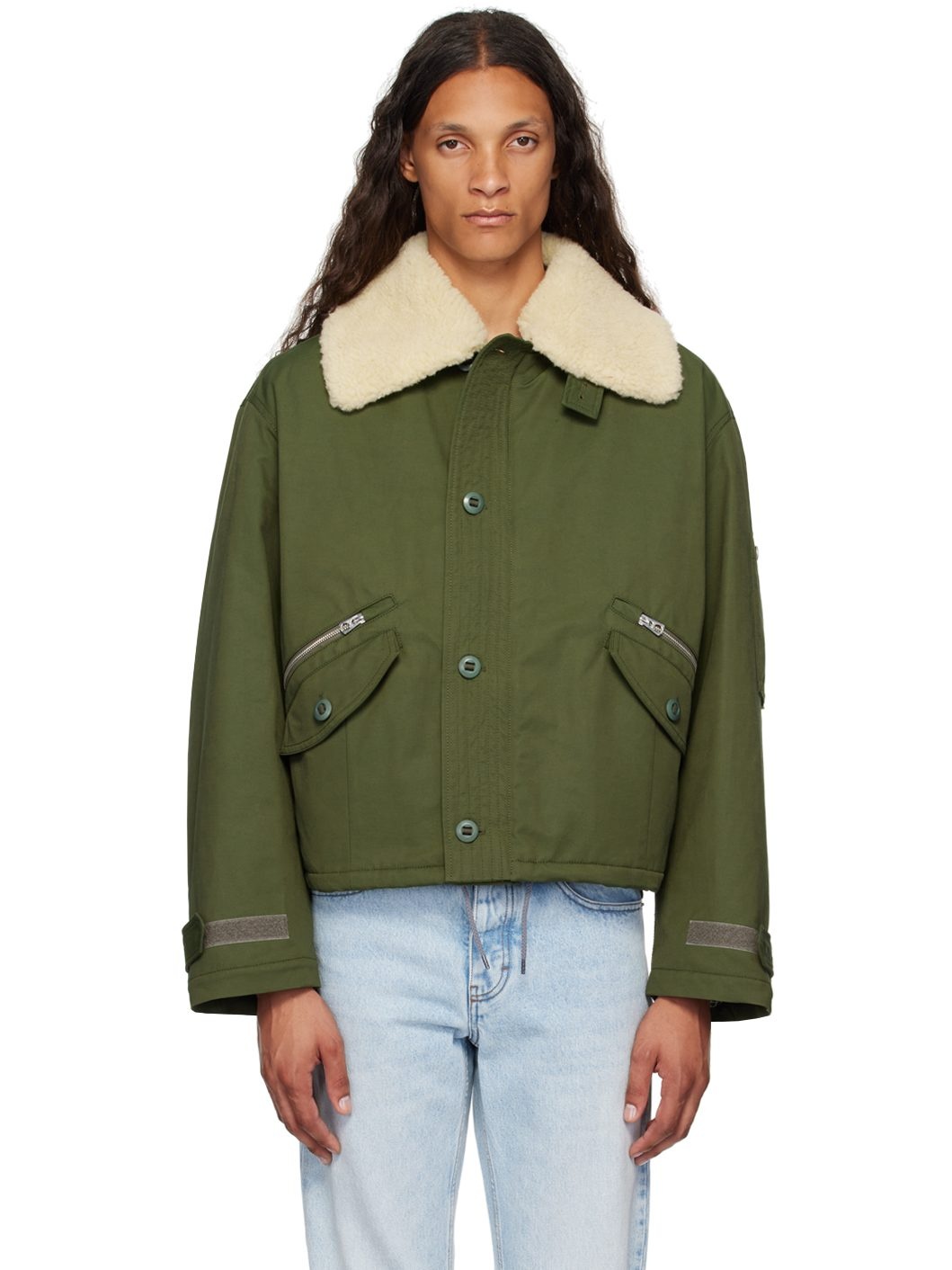 Green Kenzo Paris Army Flight Jacket - 1