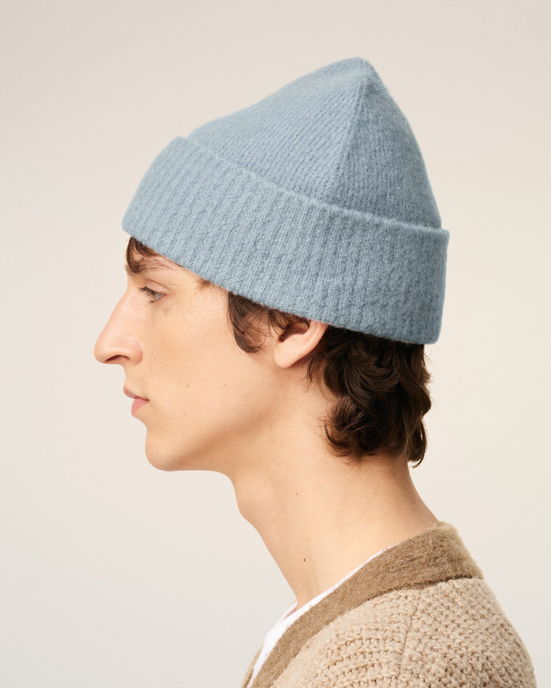 BLUE ALPACA STRIPED AMI DE COEUR BEANIE 5