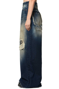 VETEMENTS VETEMENTS Patched Baggy Jeans Green Wash