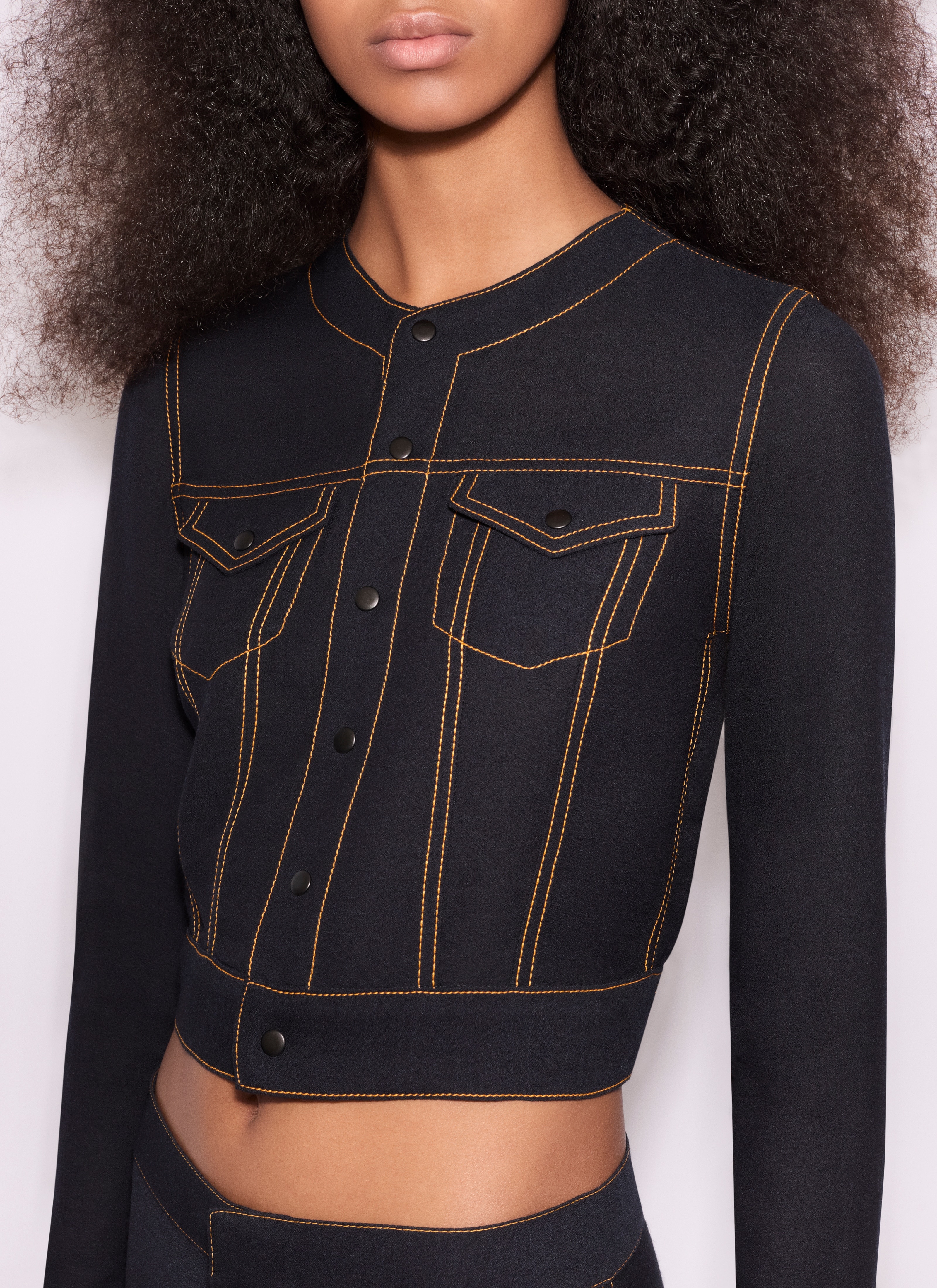 CROPPED FLUID JACKET - 5