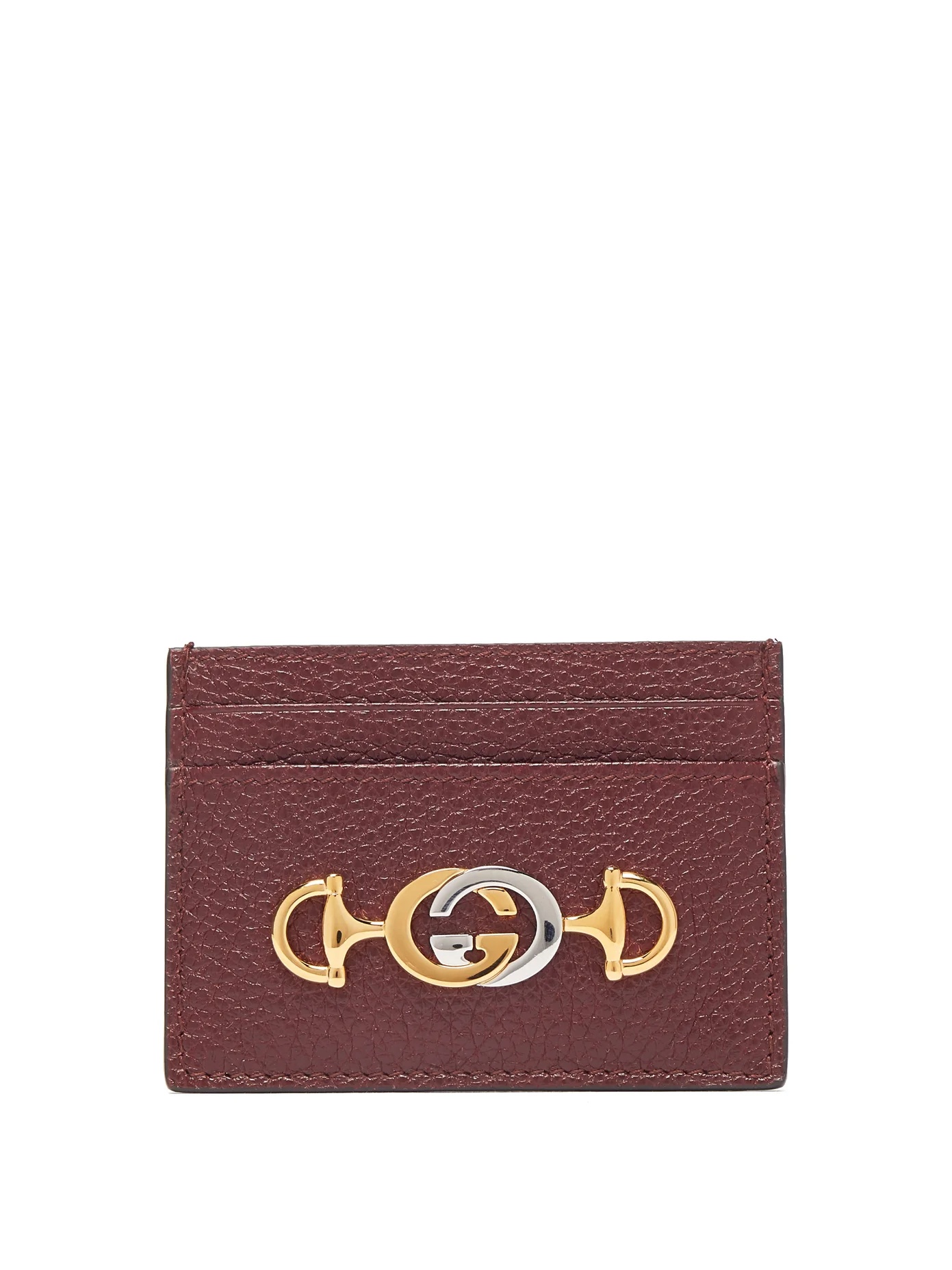 Zumi grained-leather cardholder - 1