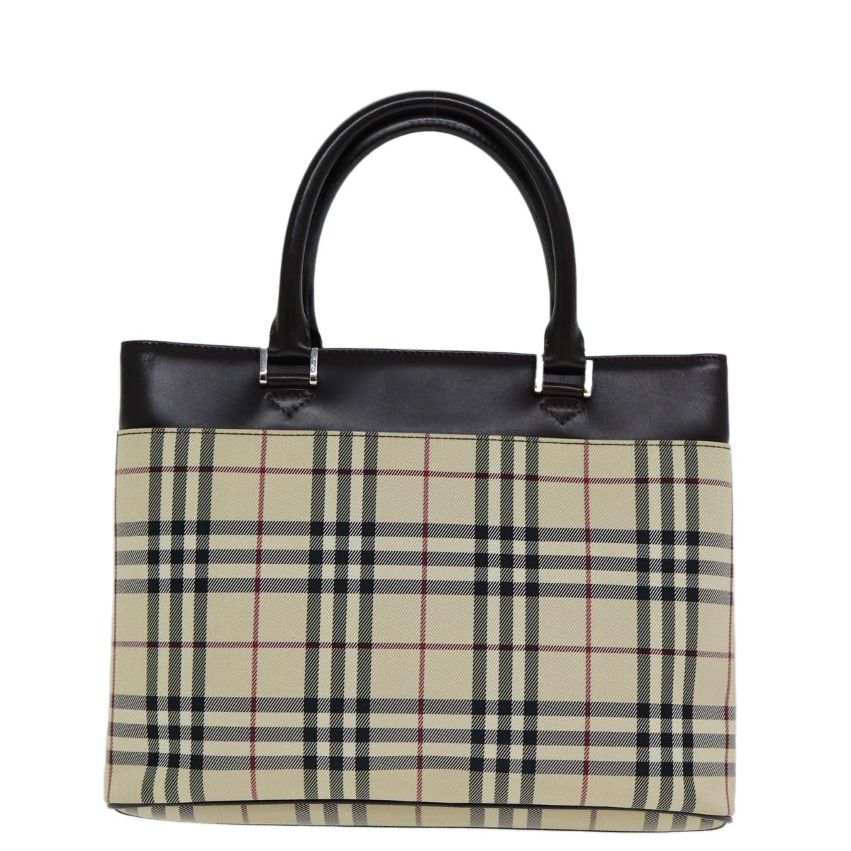 Burberry Nova Check Hand Bag Canvas Beige - 2
