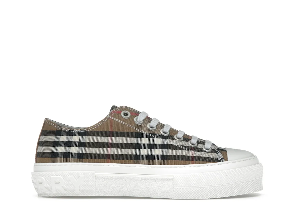 Burberry Low Top House Check Sneaker Taupe Brown (Women's) - 1