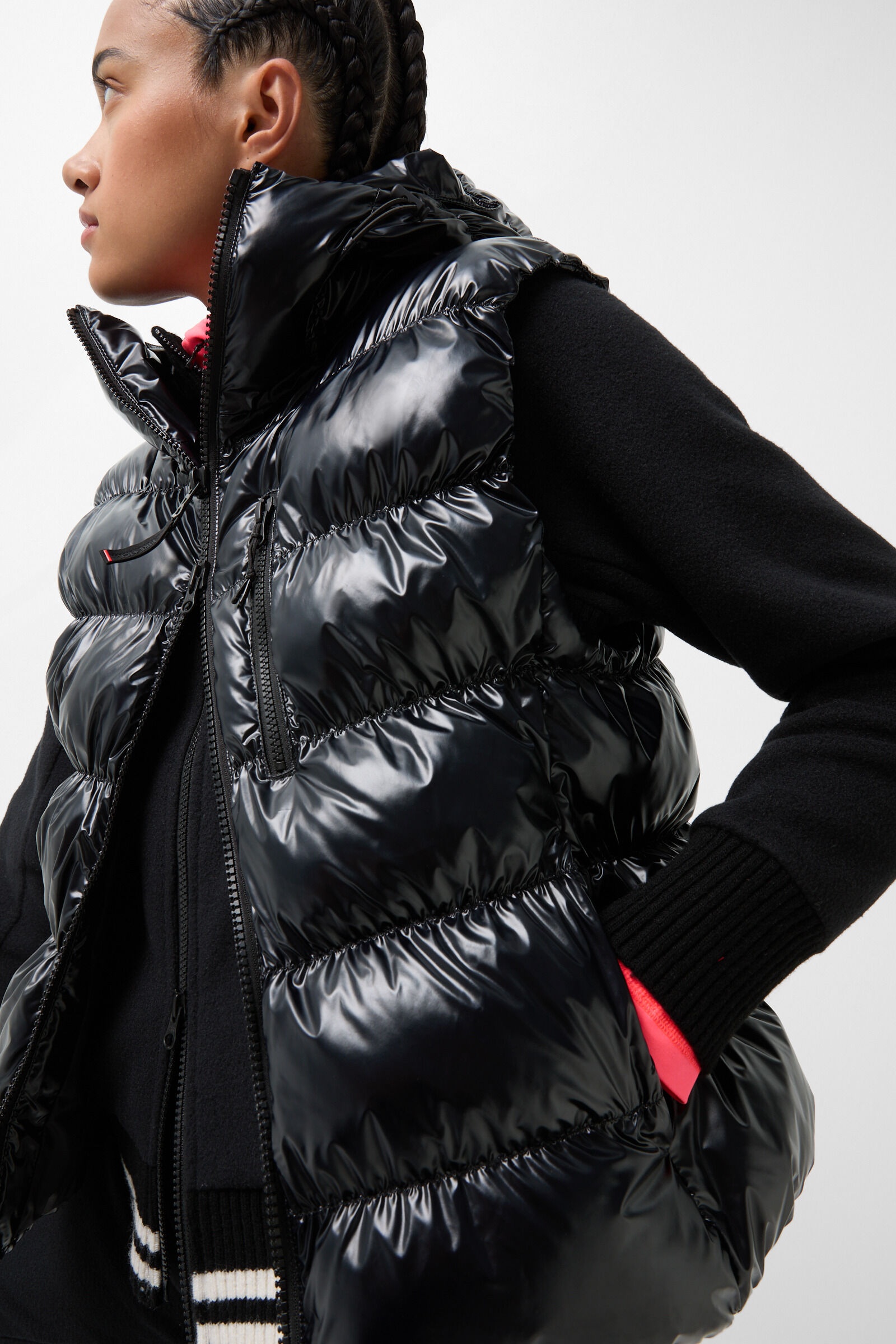 Naima Quilted waistcoat in Black - 6