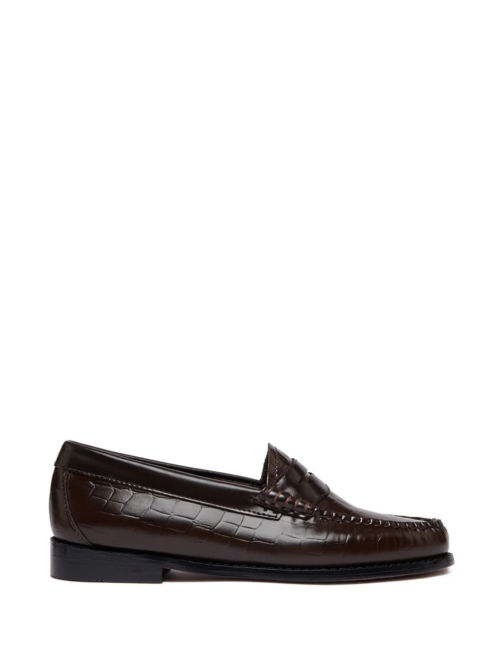 Weejuns crocodile-embossed leather loafers - 1
