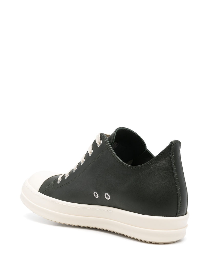 Rick Owens Men Low Sneaks In Grain Calf Leather - 3