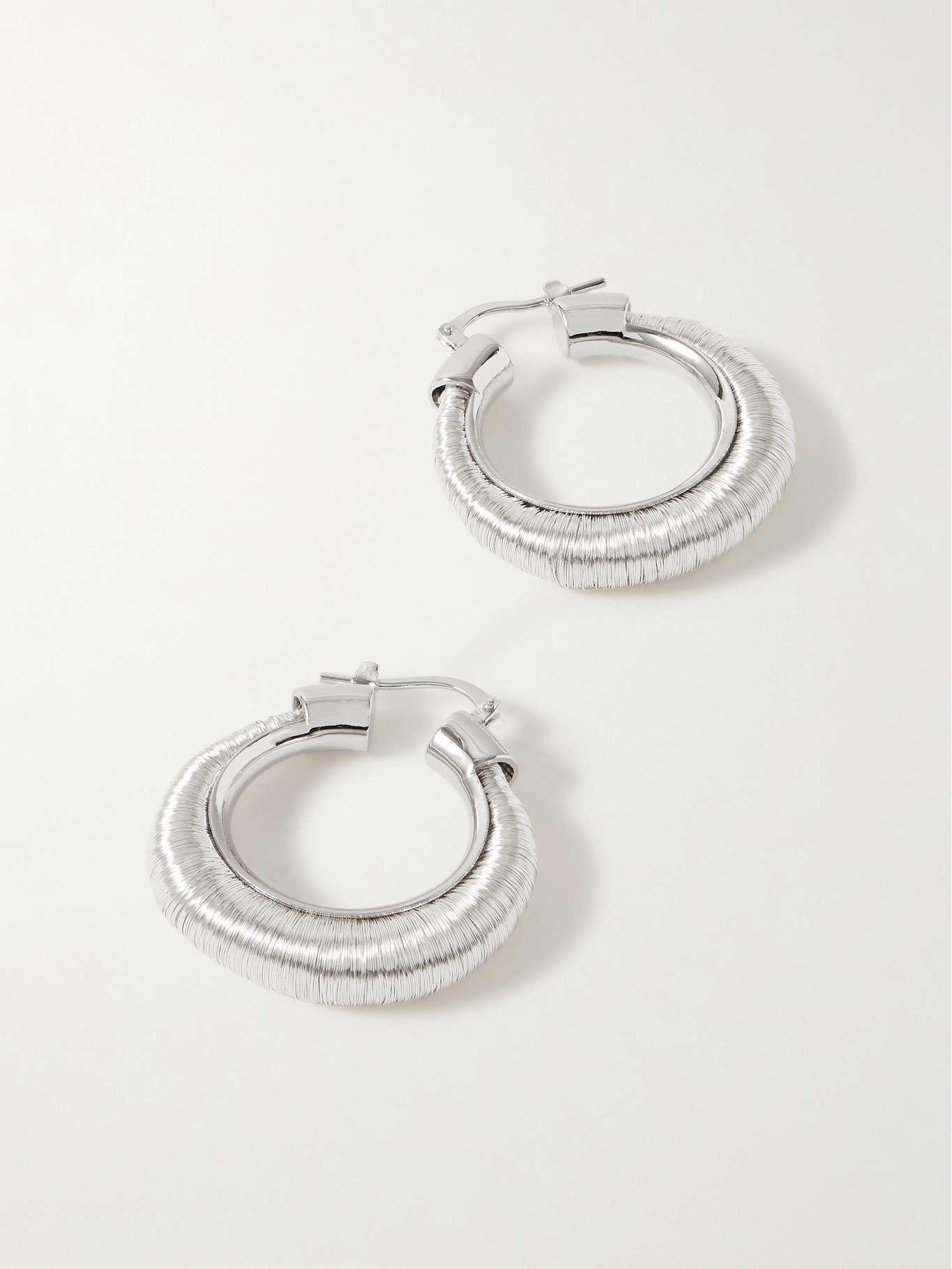 Silver-tone hoop earrings - 1