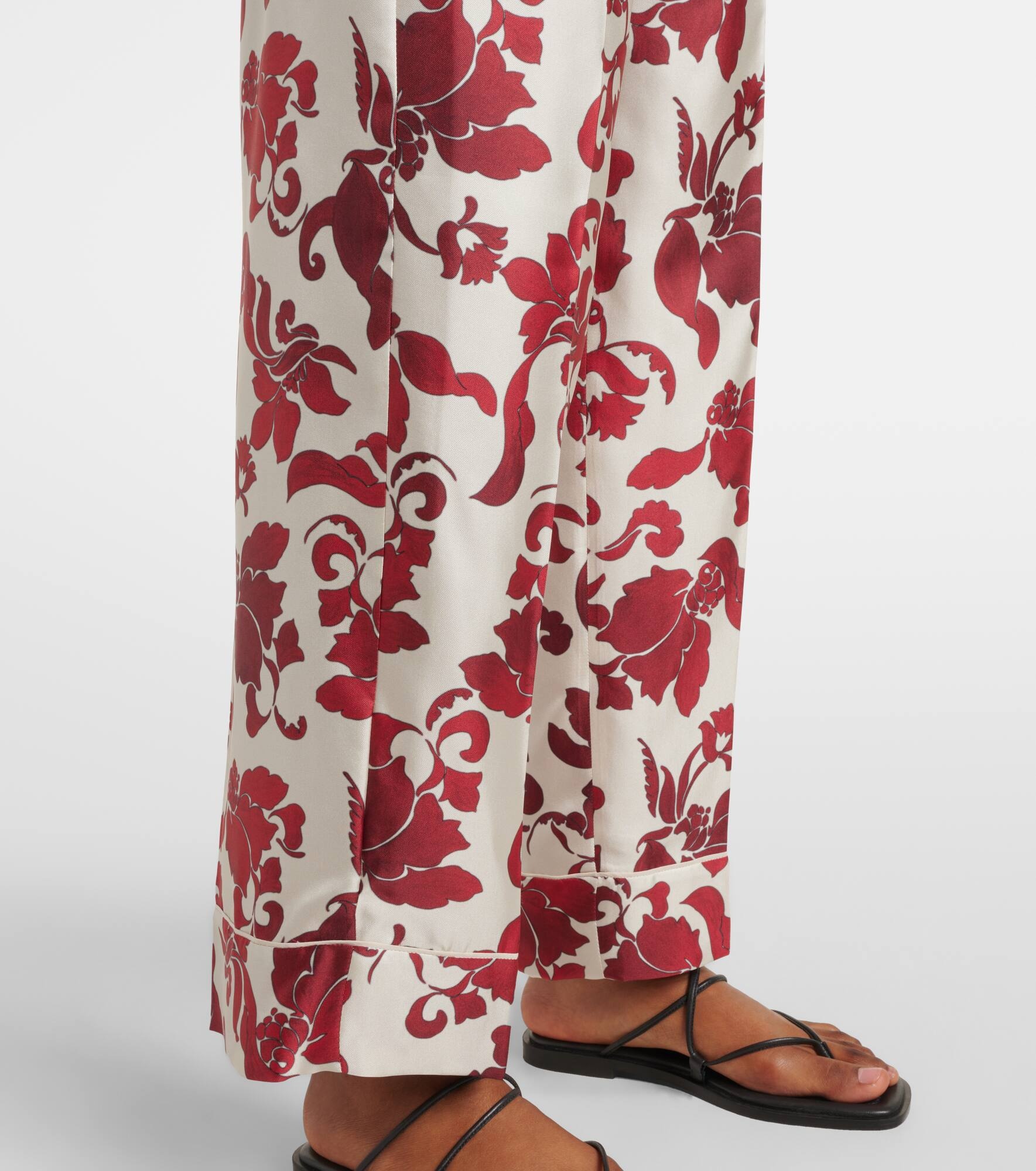 Leda printed silk wide-leg pants - 5
