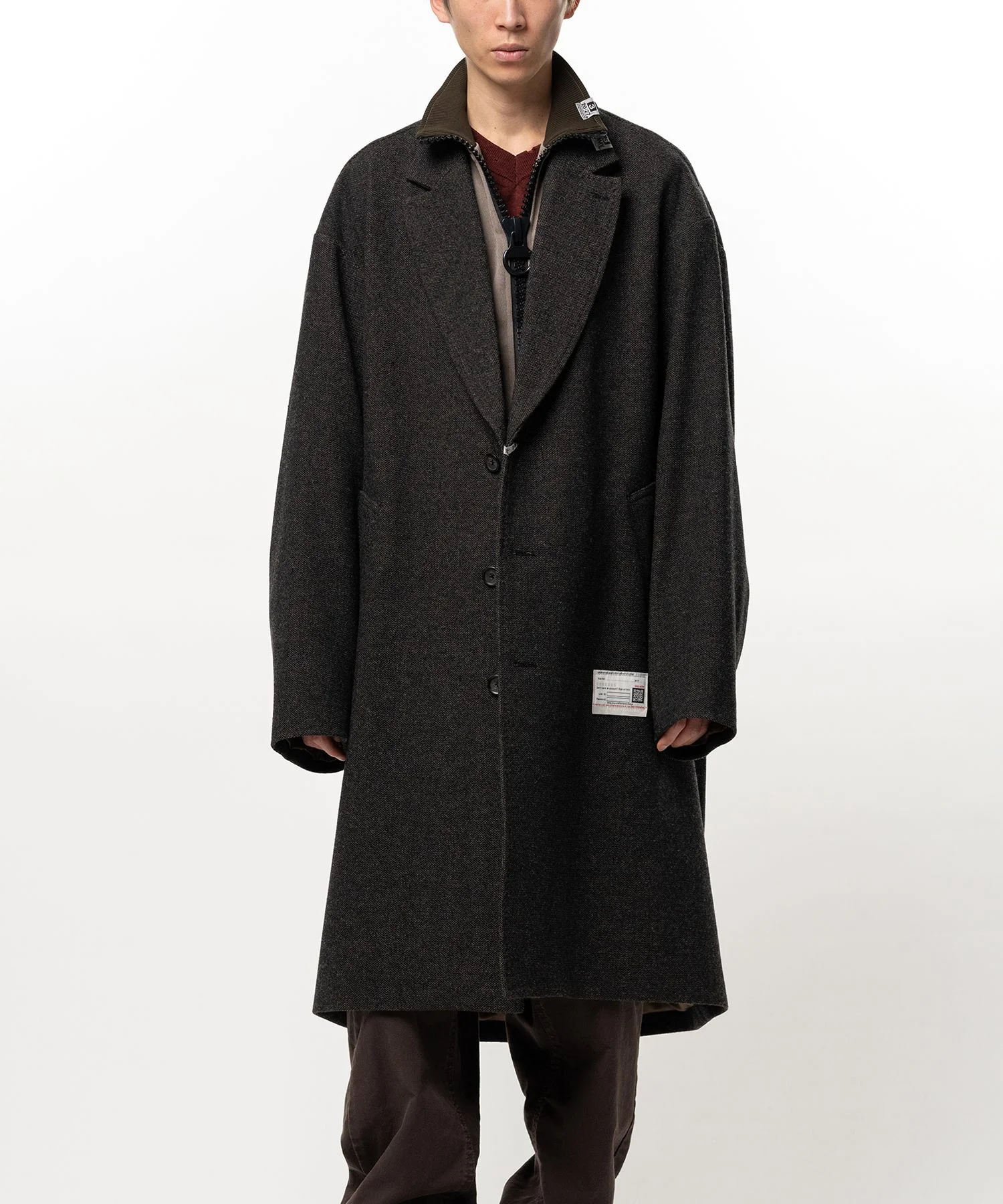 Shifted Shoulder Coat - 1