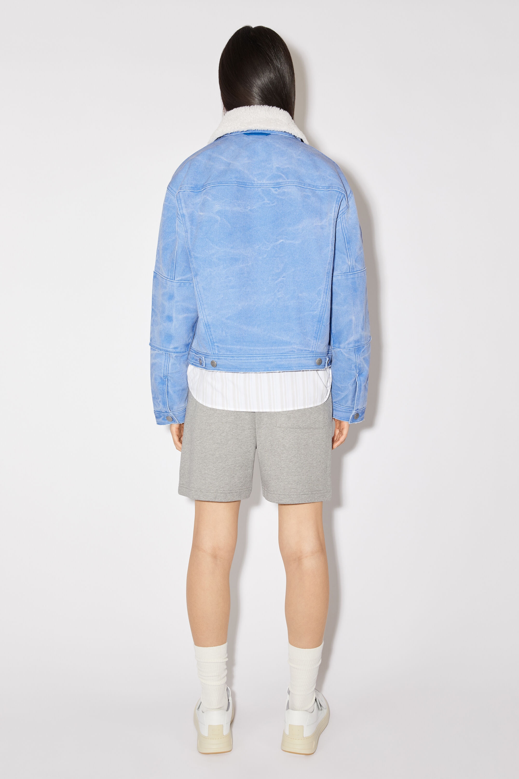 Padded denim jacket - Powder blue - 3