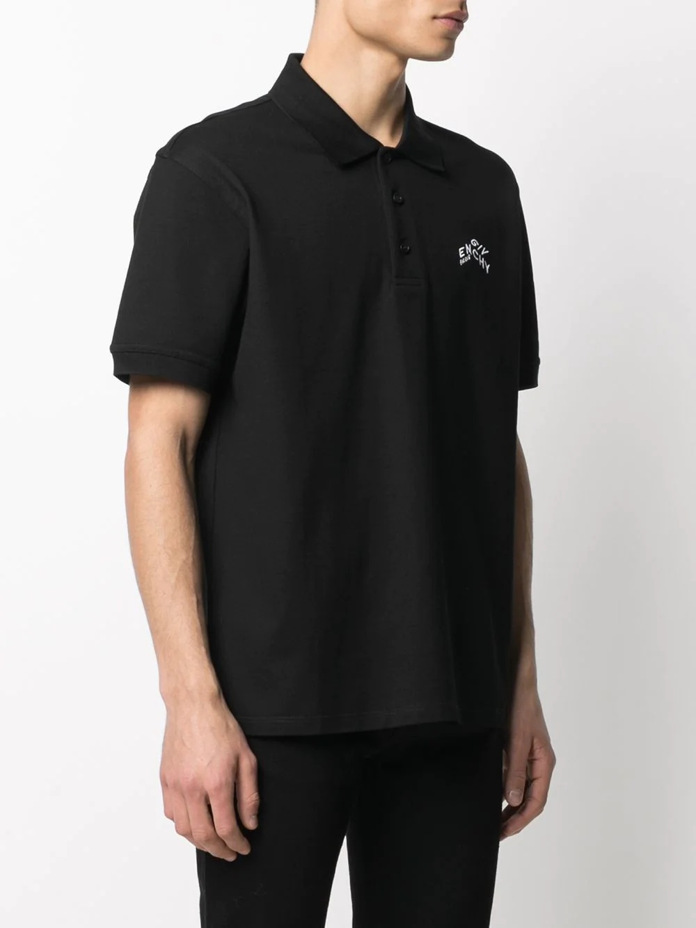 embroidered refracted logo polo shirt - 3