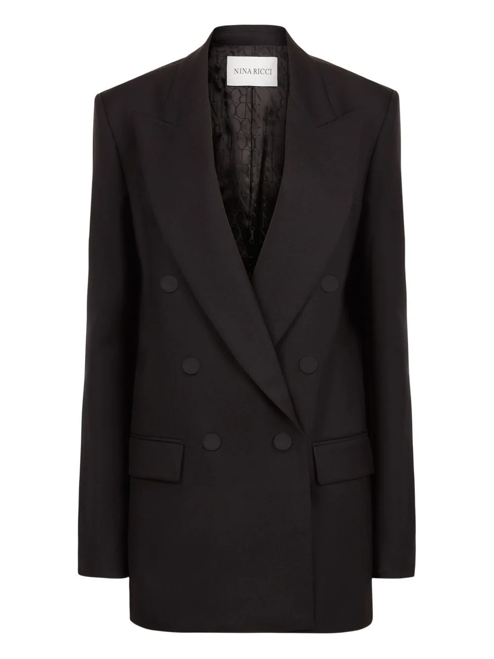 double-breasted wool blazer - 1