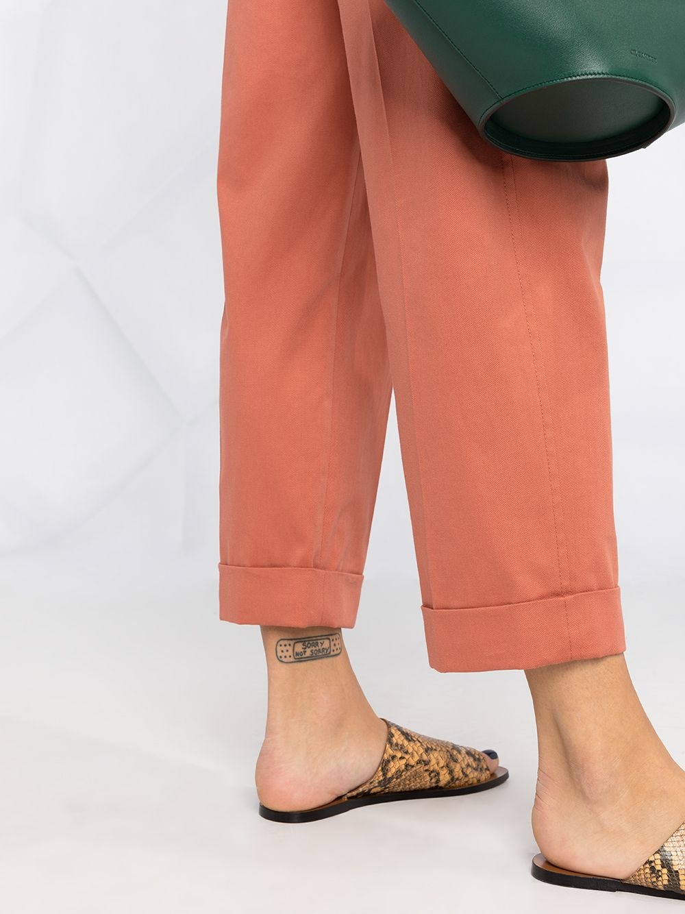 cropped straight-leg trousers - 3