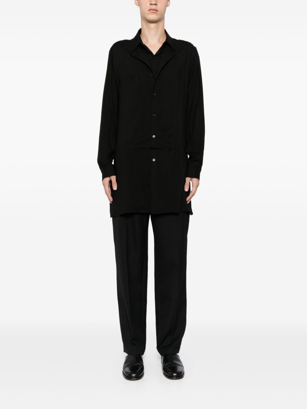 double front placket shirt - 2