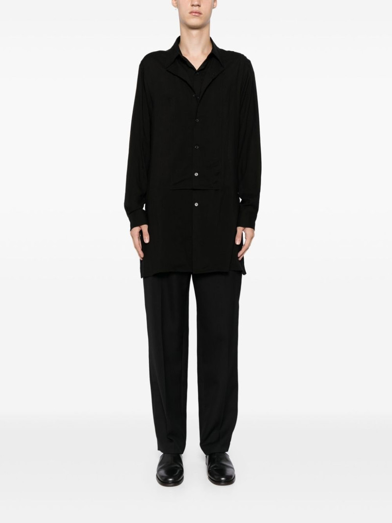 Yohji Yamamoto double front placket shirt outlook