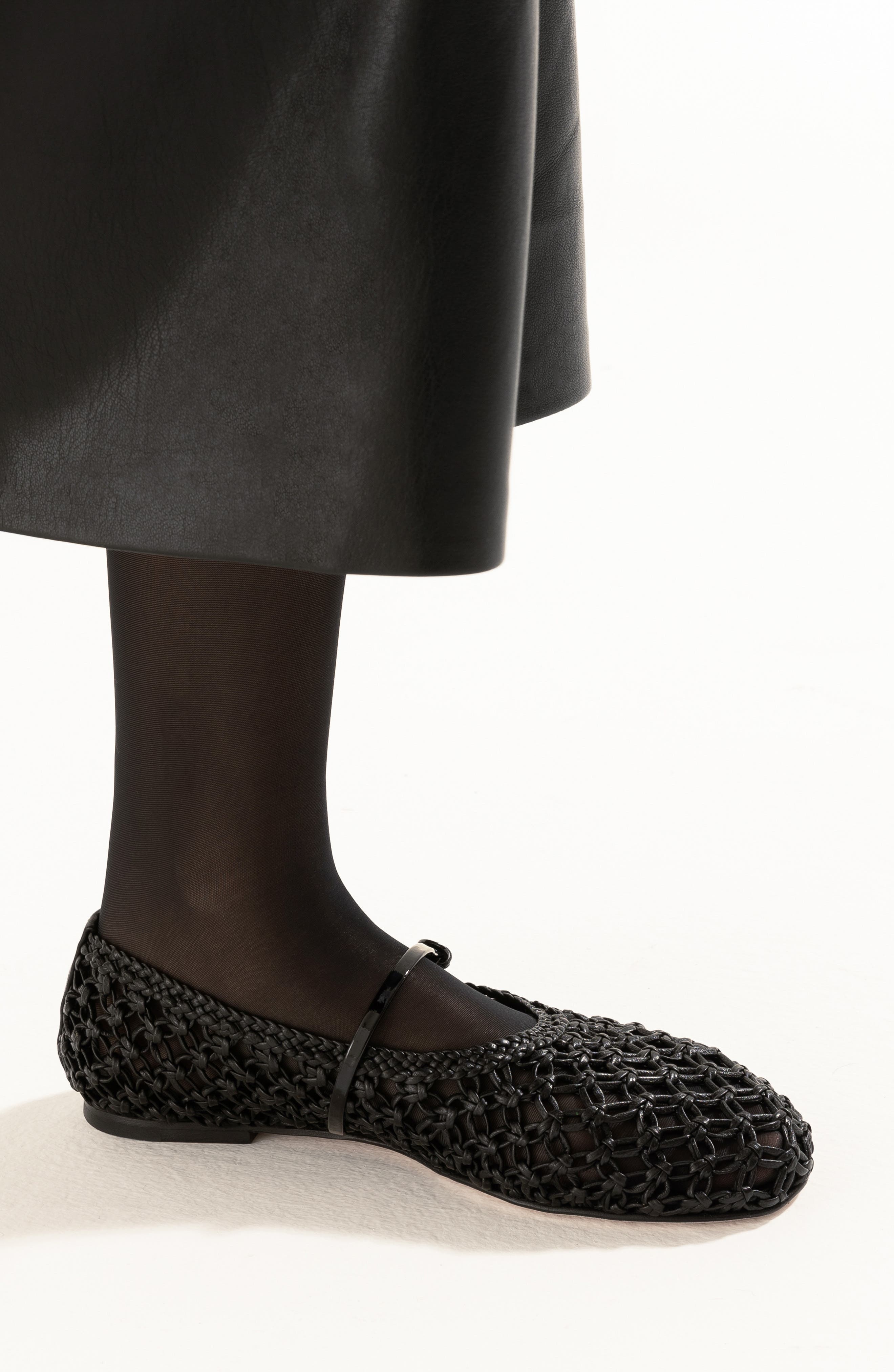 Dear Frances Balla Weave Mary Jane Flat in Black Weave at Nordstrom - 2